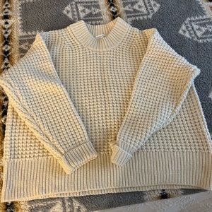 Cream Everlane Chunky Sweater. Wool and Cashmere blend. XL